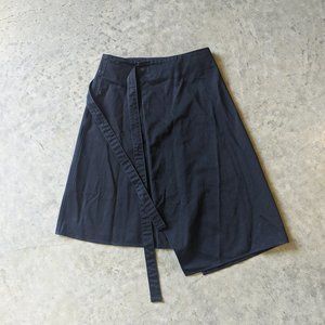 Acne Studios Black Asymmetrical Wrap Skirt